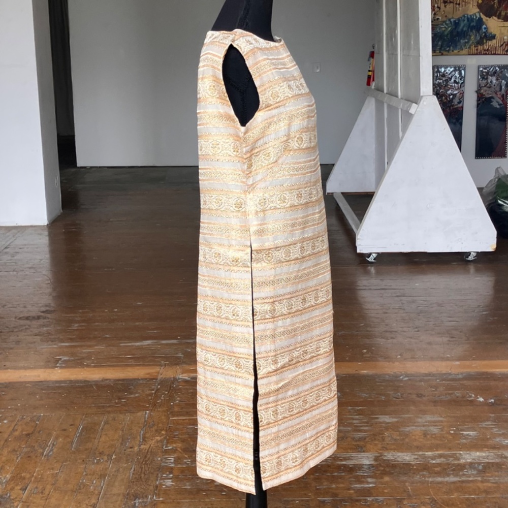 Custom made gold and metallic gold thread tunic top - Picture 7 of 11